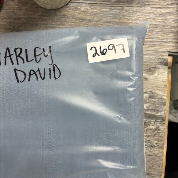 Harley Davidson Motorcycles Mid Wash Blue Women 8 Mid Rise Bootcut Stretch Jeans - Picture 8 of 12